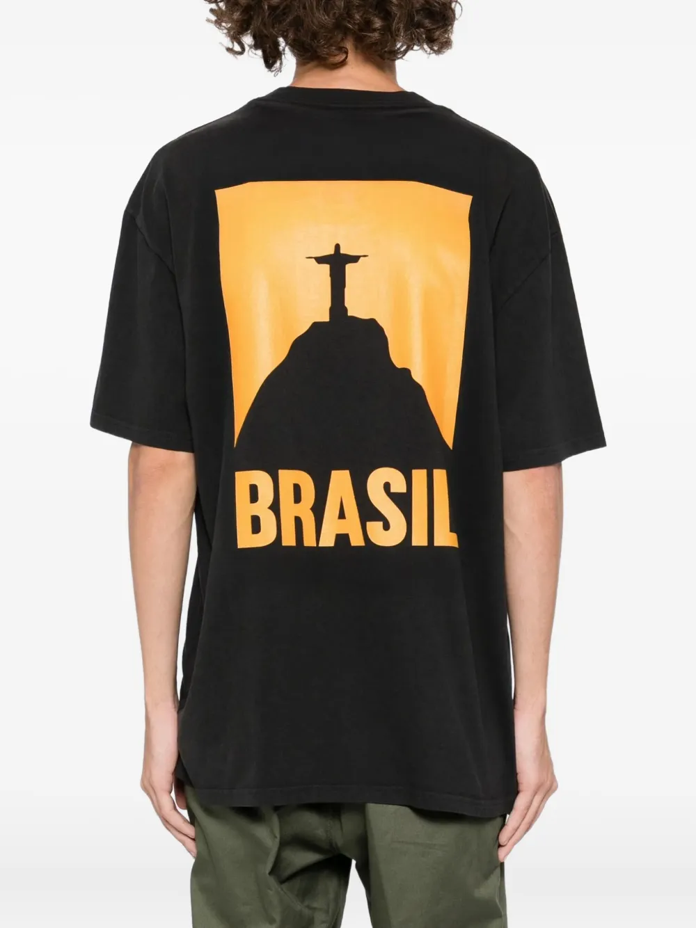 Melt Graphic Print T-shirt In Black