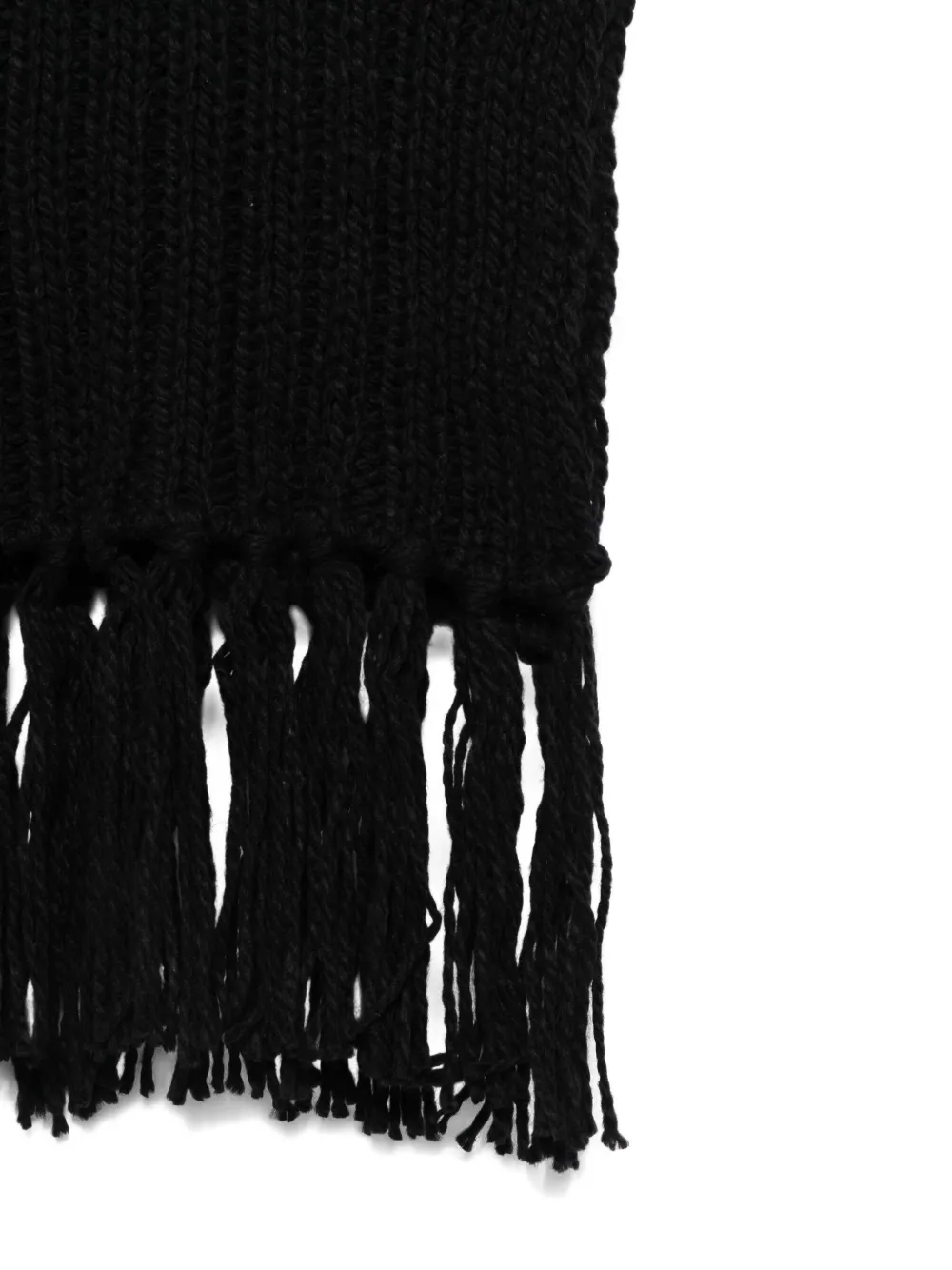 Y-3 Fringed Scarf In Black