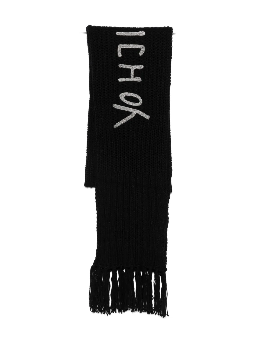 Y-3 Fringed Scarf In Black