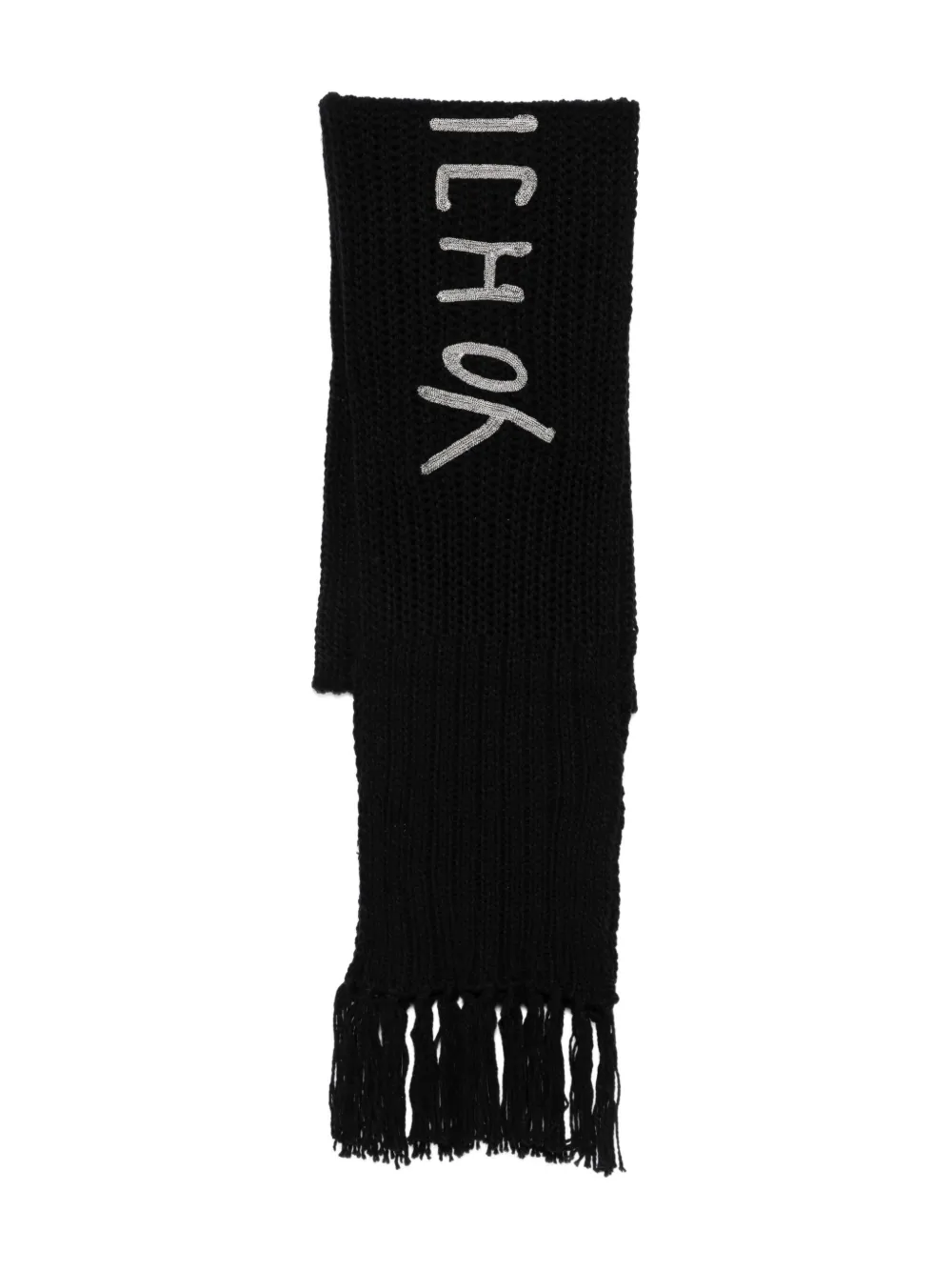 Y-3 fringed scarf | negro | Image 1