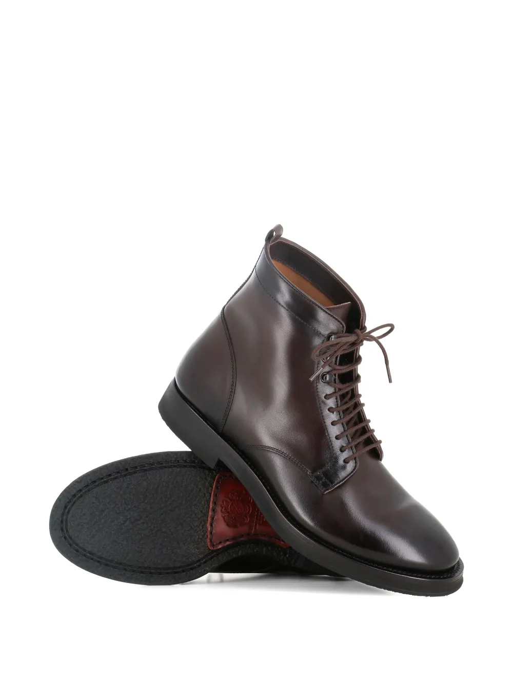 Alberto Fasciani 30mm lace-up leather boots Bruin