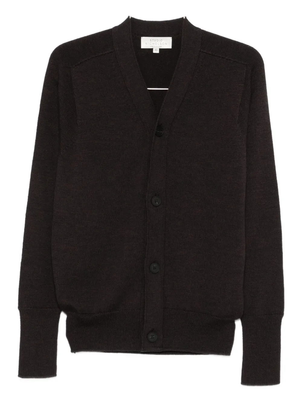 Studio Nicholson wool cardigan | Brown | Image 1