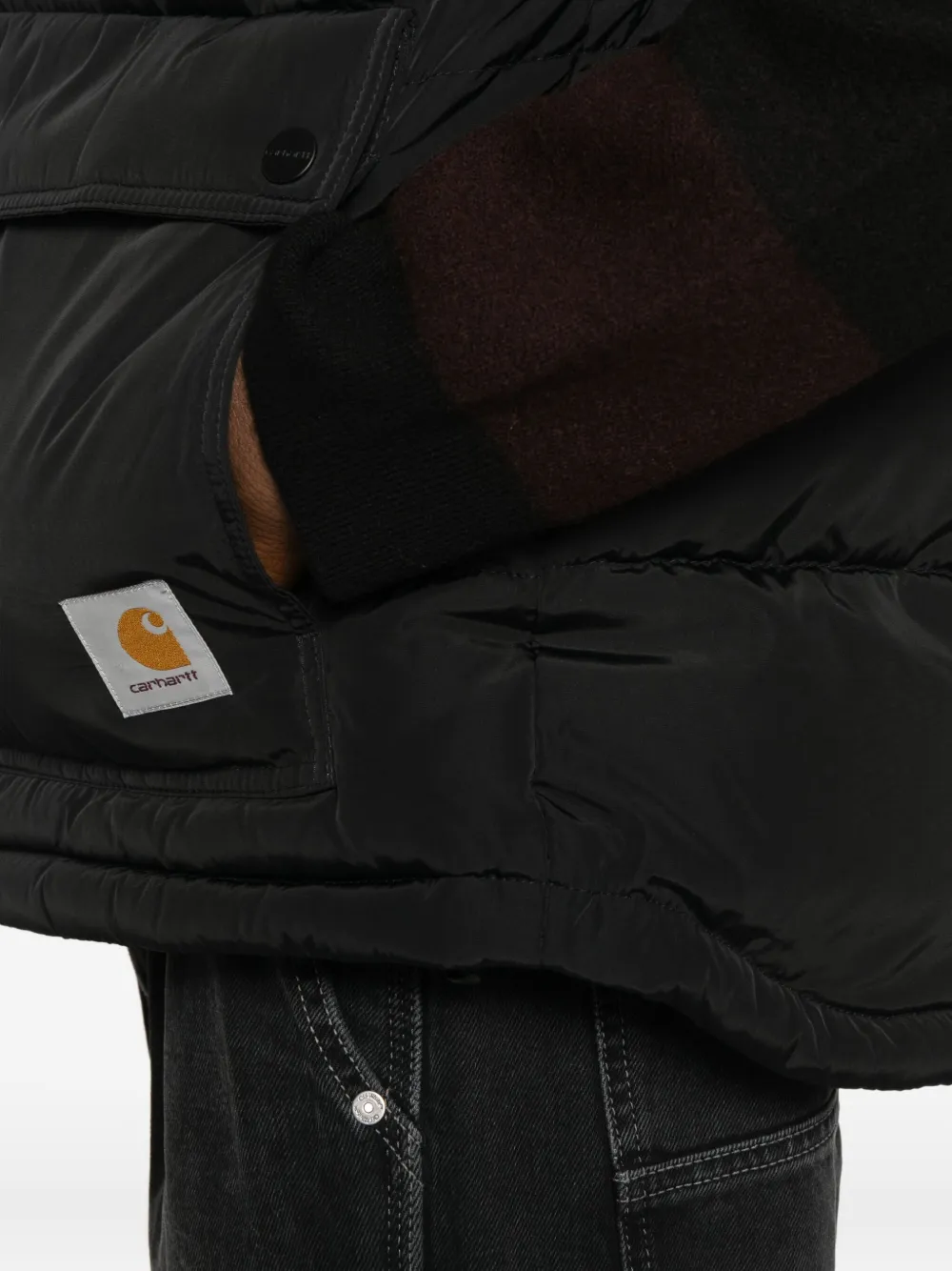 Carhartt WIP Bodywarmer met drukknopen Zwart
