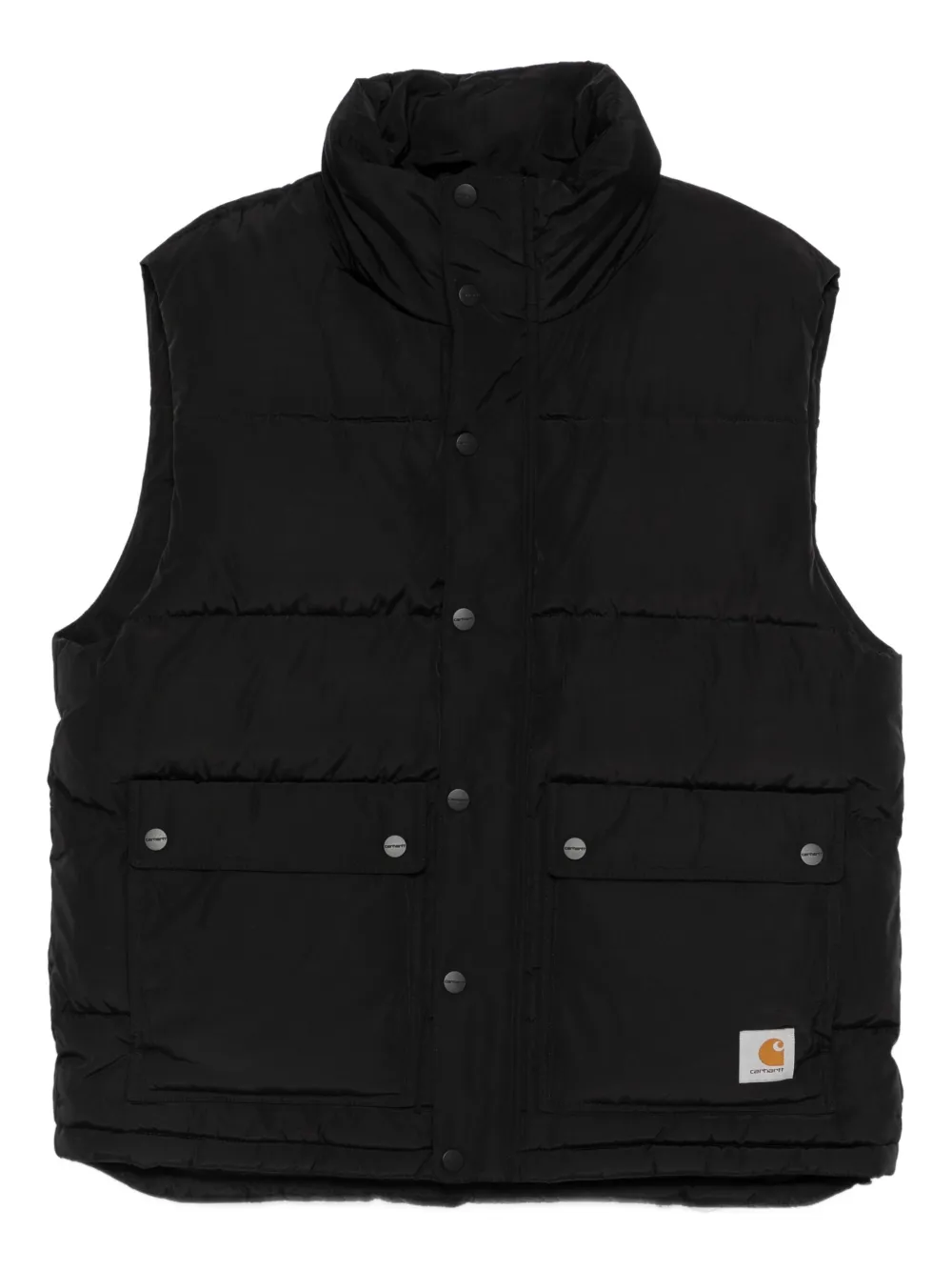 Carhartt WIP press-stud padded gilet | Black | Image 1