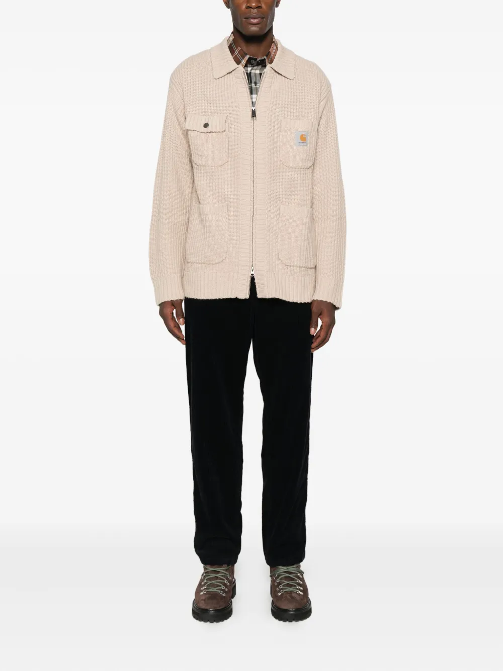 Carhartt WIP logo patch zip chore cardigan | Cardigans | Image 2