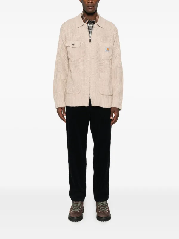 Carhartt WIP ロゴパッチ カーディガン | ニュートラル | FARFETCH JP