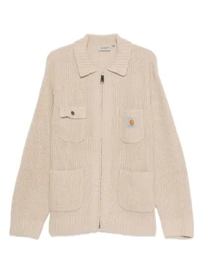Carhartt ジップアップ ニット カーディガン ベージュ Carhartt WIP ジップアップ カーディガン | ブラウン | FARFETCH JP