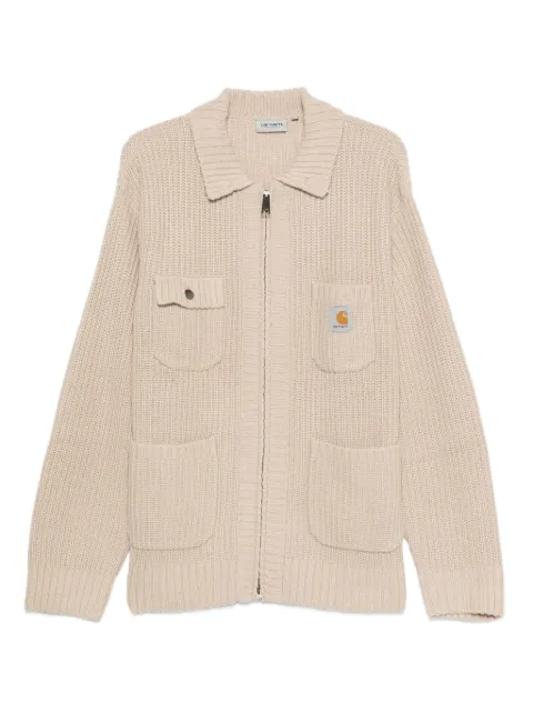 Carhartt WIP logo patch zip chore cardigan