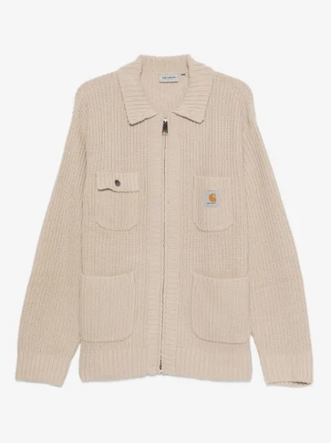 Carhartt WIP logo patch zip chore cardigan