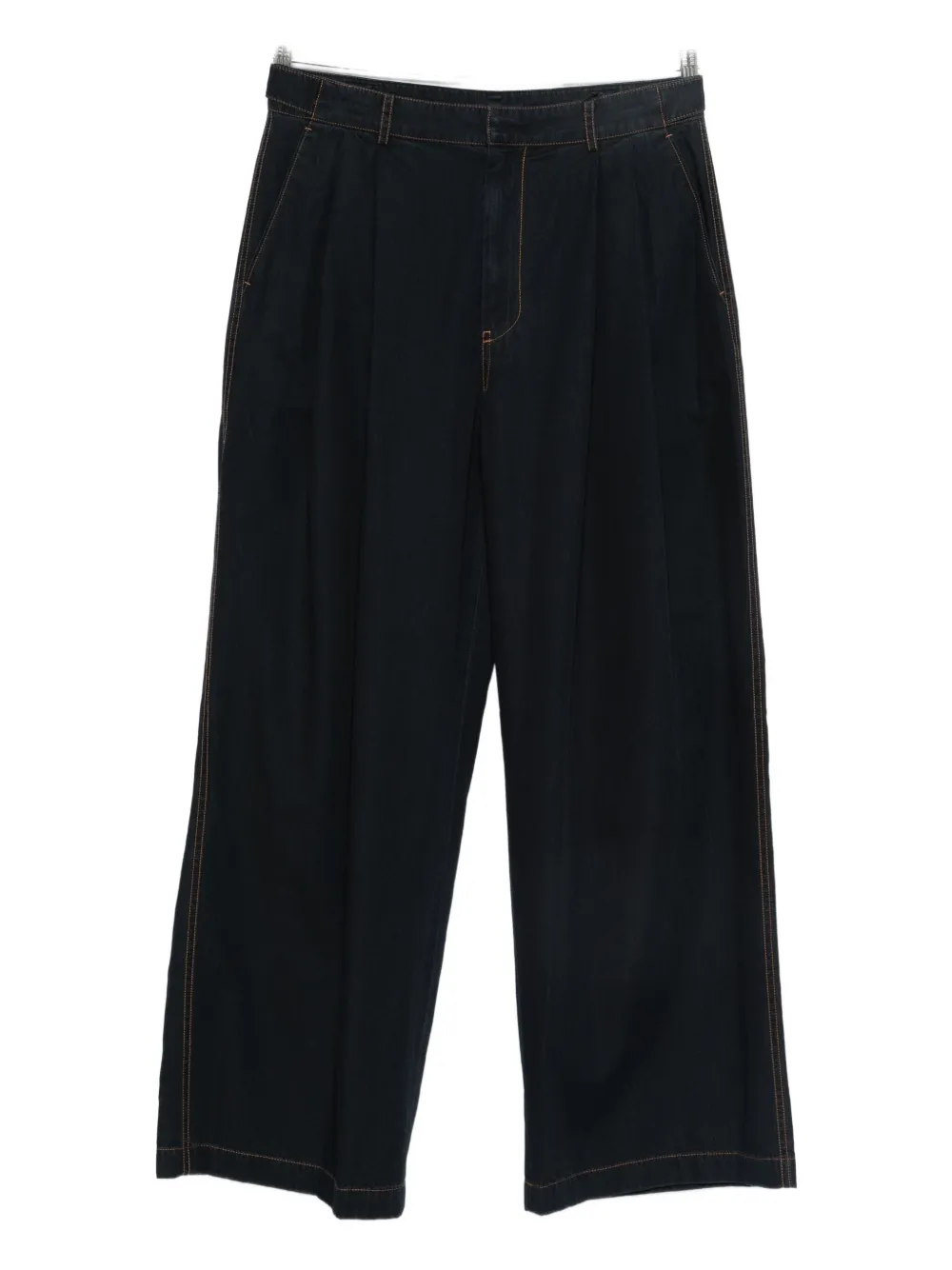 Juunj Pleat-detail Jeans In Black