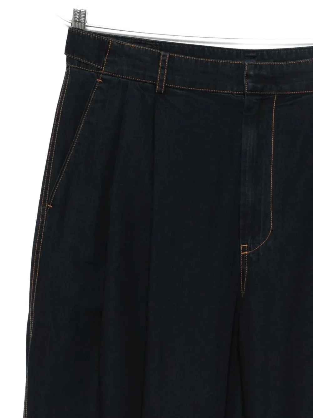 Juunj Pleat-detail Jeans In Black