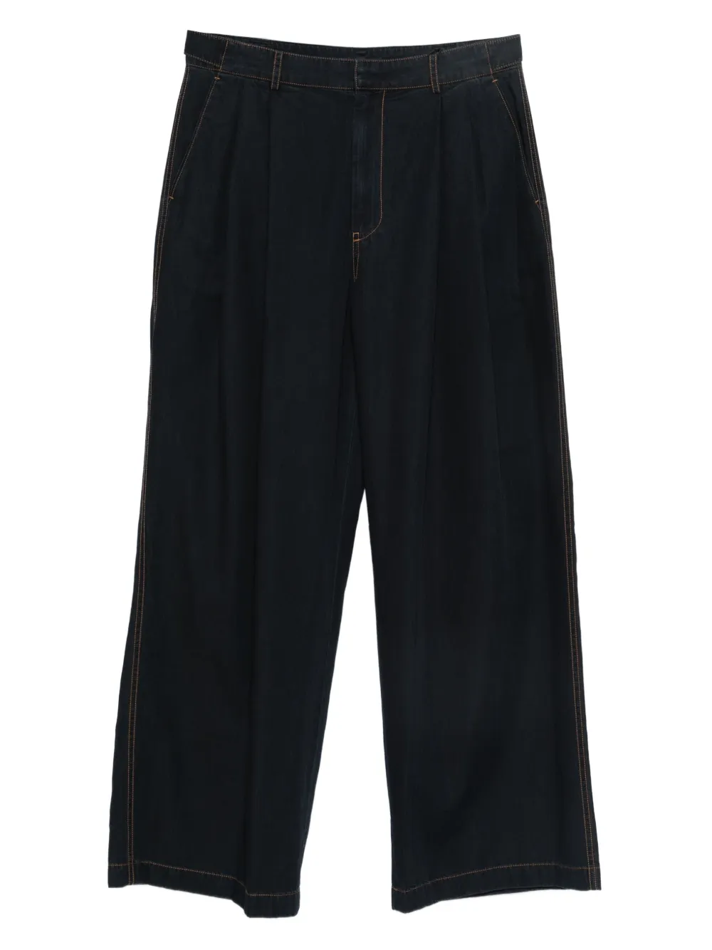 Juun.J pleat-detail jeans - Blu