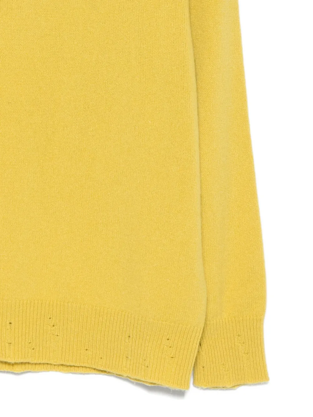  Amaránto Perforated Sweater - Yellow 