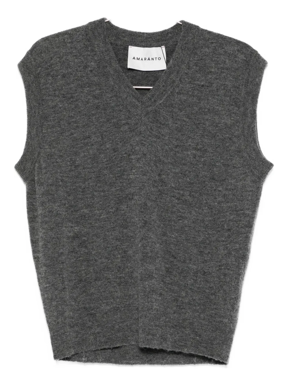 AMARÁNTO v-neck sleeveless vest | Grey | Image 1