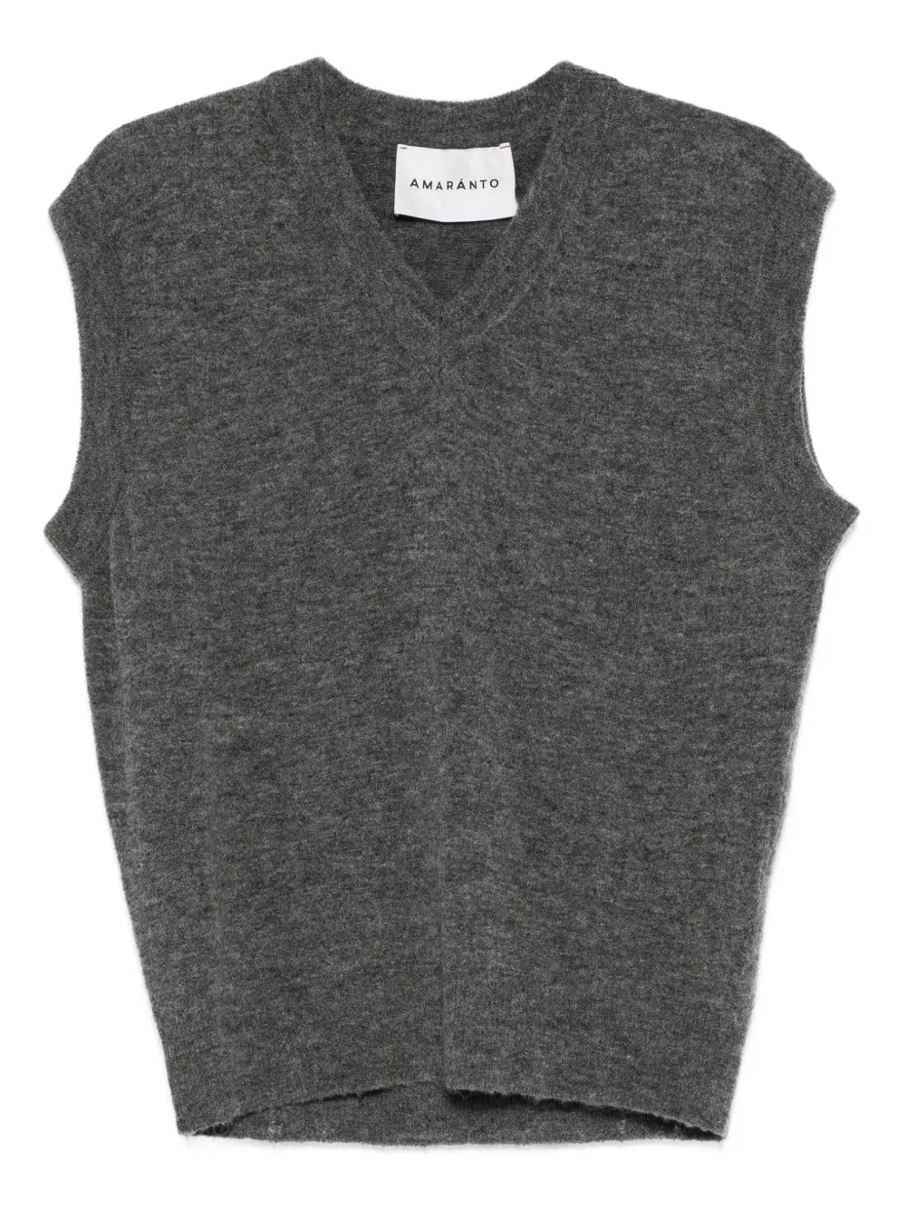 AMARÁNTO v-neck sleeveless vest | Grey | Image 1