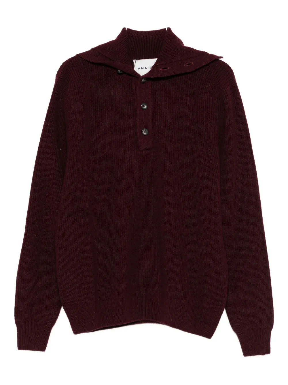 AMARÁNTO suéter tejido estilo playera tipo polo | rojo | Image 1