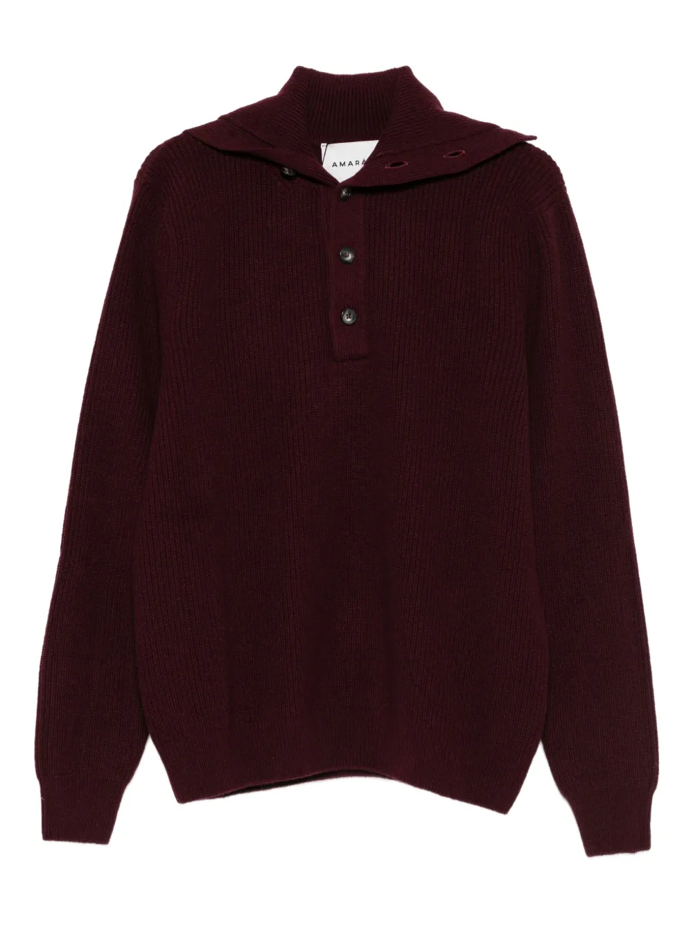 AMARÁNTO suéter tejido estilo playera tipo polo | rojo | Image 1