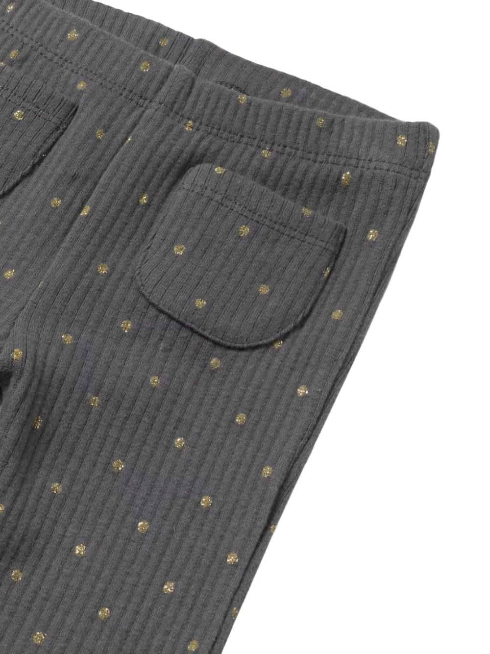 Mayoral Ribbed Flared Baby Leggings In Gray