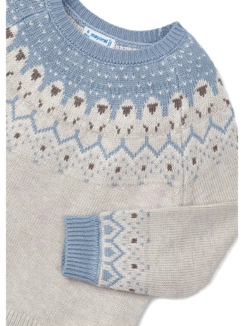 Mayoral jacquard pattern sweater | Boys Hoodies & Sweatshirts | Image 2