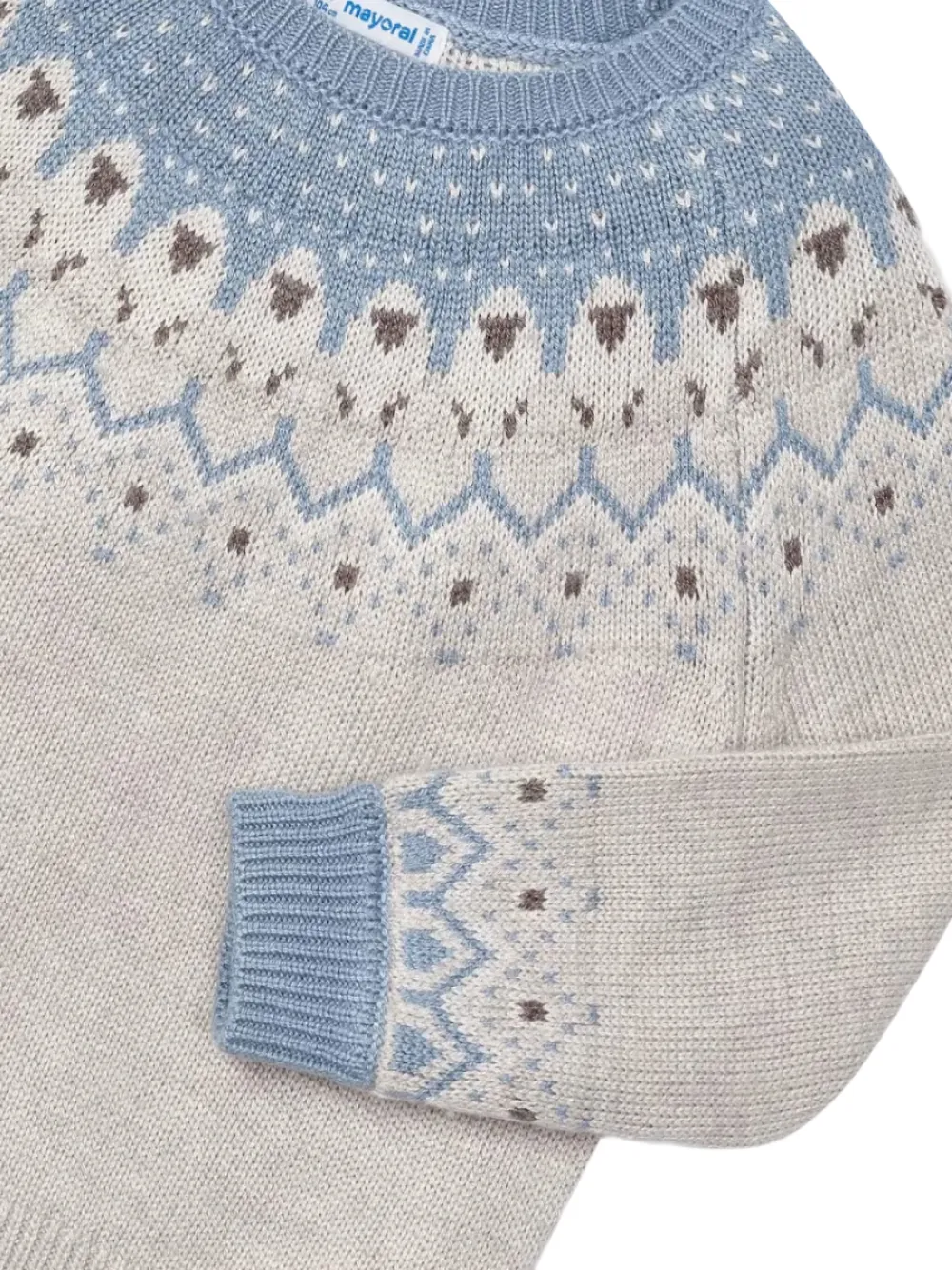 Mayoral jacquard pattern sweater | Girls Hoodies & Sweatshirts | Image 2