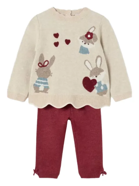 Mayoral rabbit hearts trouser set