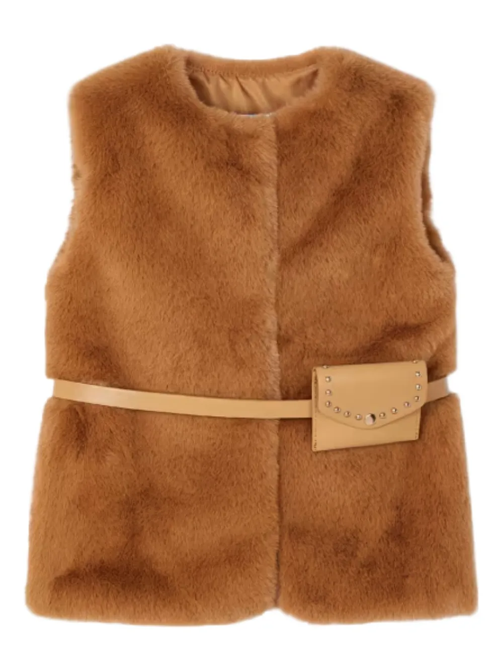 Mayoral belted gilet - Braun