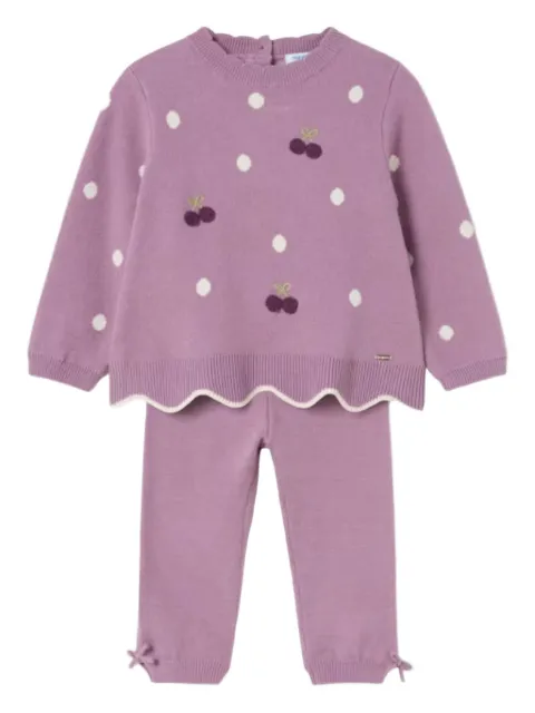 Mayoral polka-dot cherry trouser set