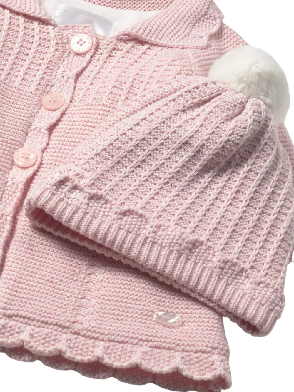 Mayoral Scallop-trim Coat In Pink