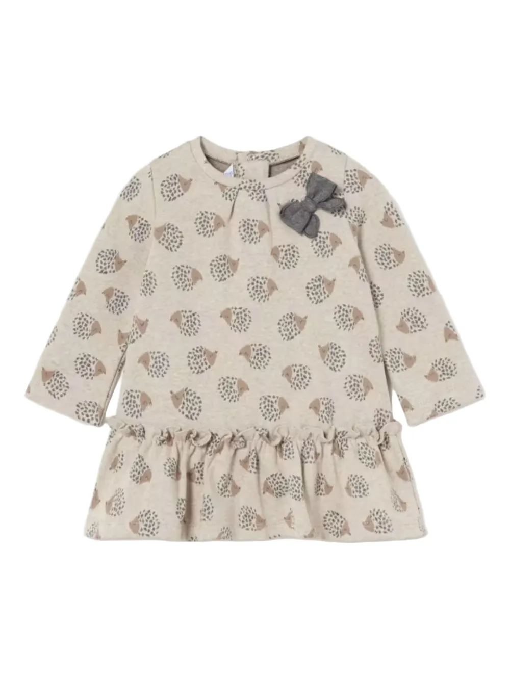 Mayoral jacquard ruffled dress - Toni neutri