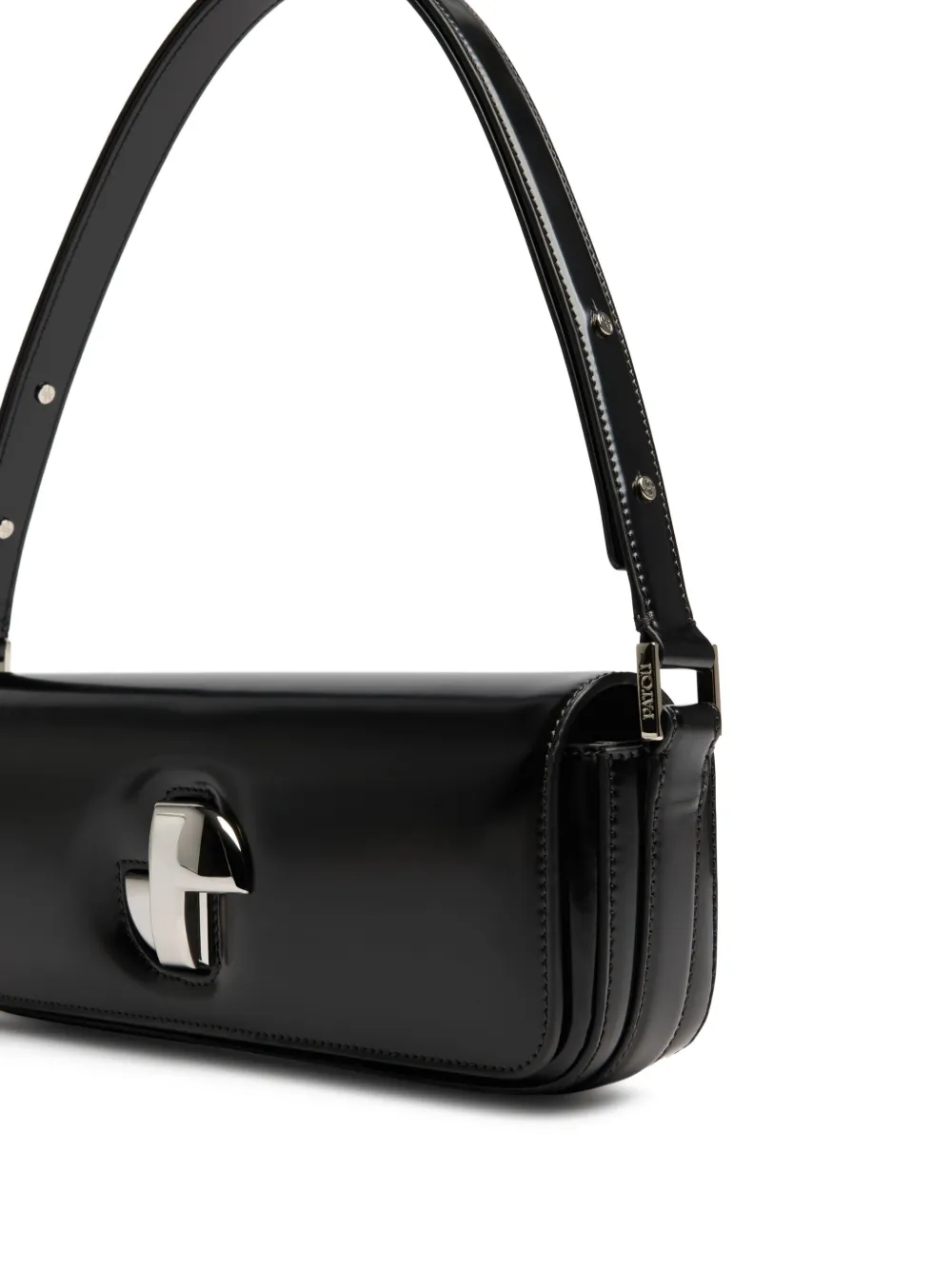 Patou Le Lock schoudertas met logoplakkaat Zwart