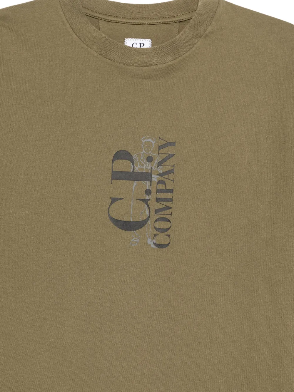 C.P. Company T-shirt met logoprint Groen