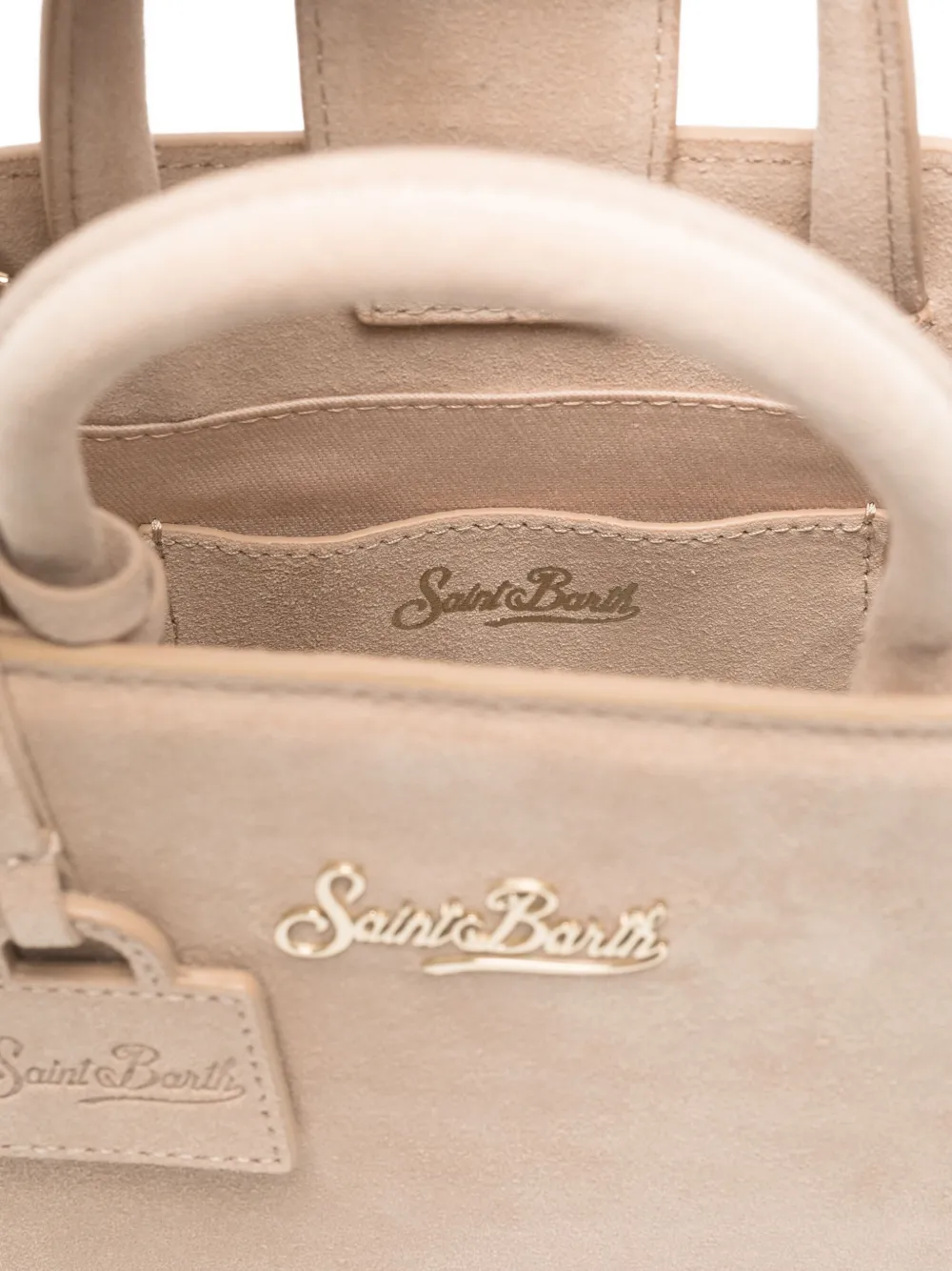 Mc2 Saint Barth Mini Shop Tote Bag In Neutral