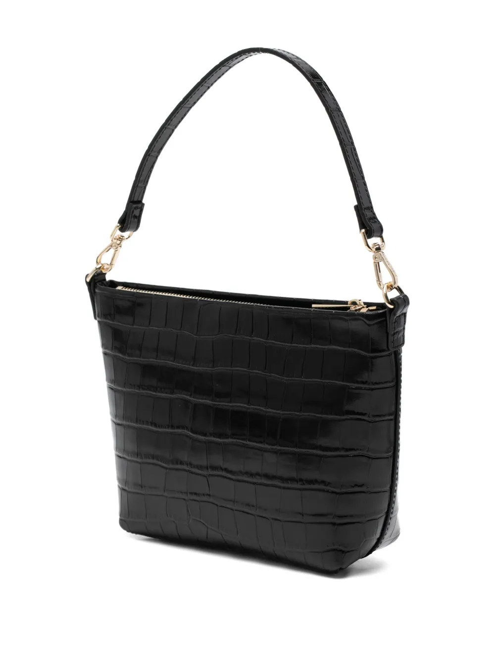 MC2 Saint Barth Aline shopper met krokodillen-reliëf en logo - Zwart