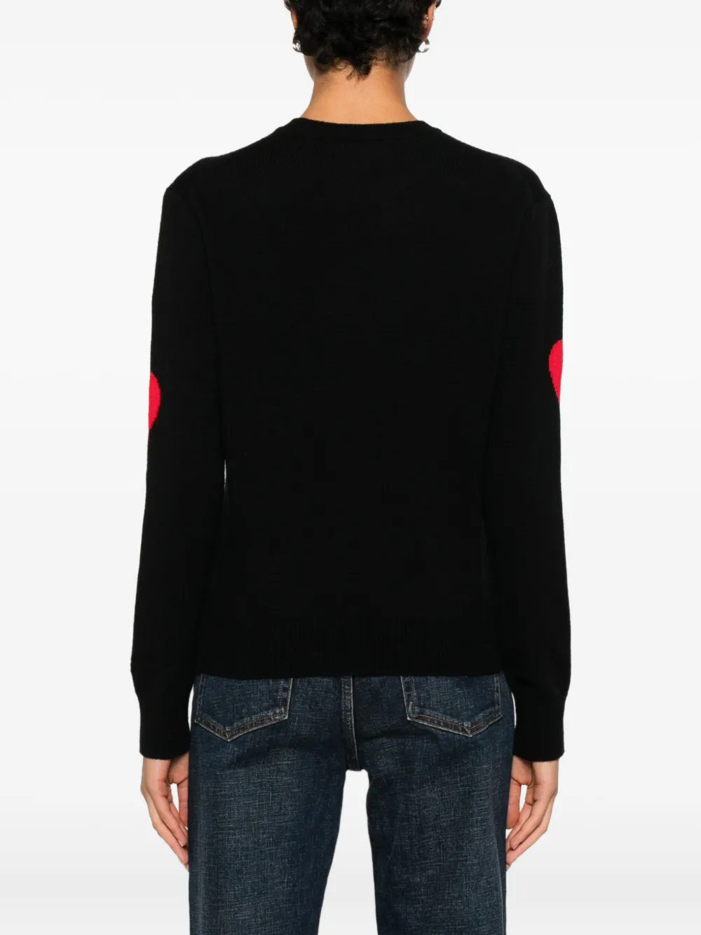 Mc2 Saint Barth Heart-graphic Sweater In Black