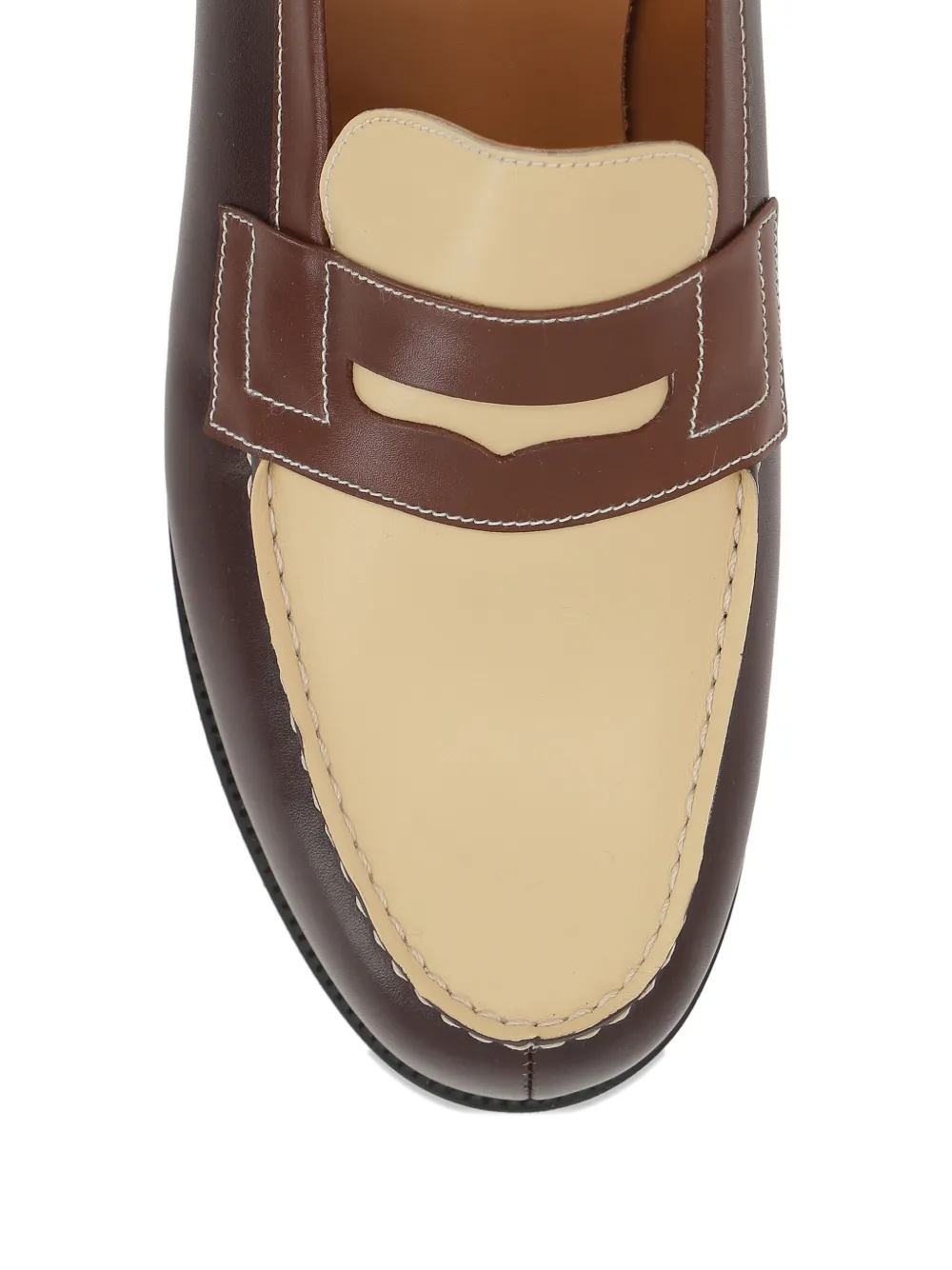 Jm Weston 180 Panelled Loafers In Brown