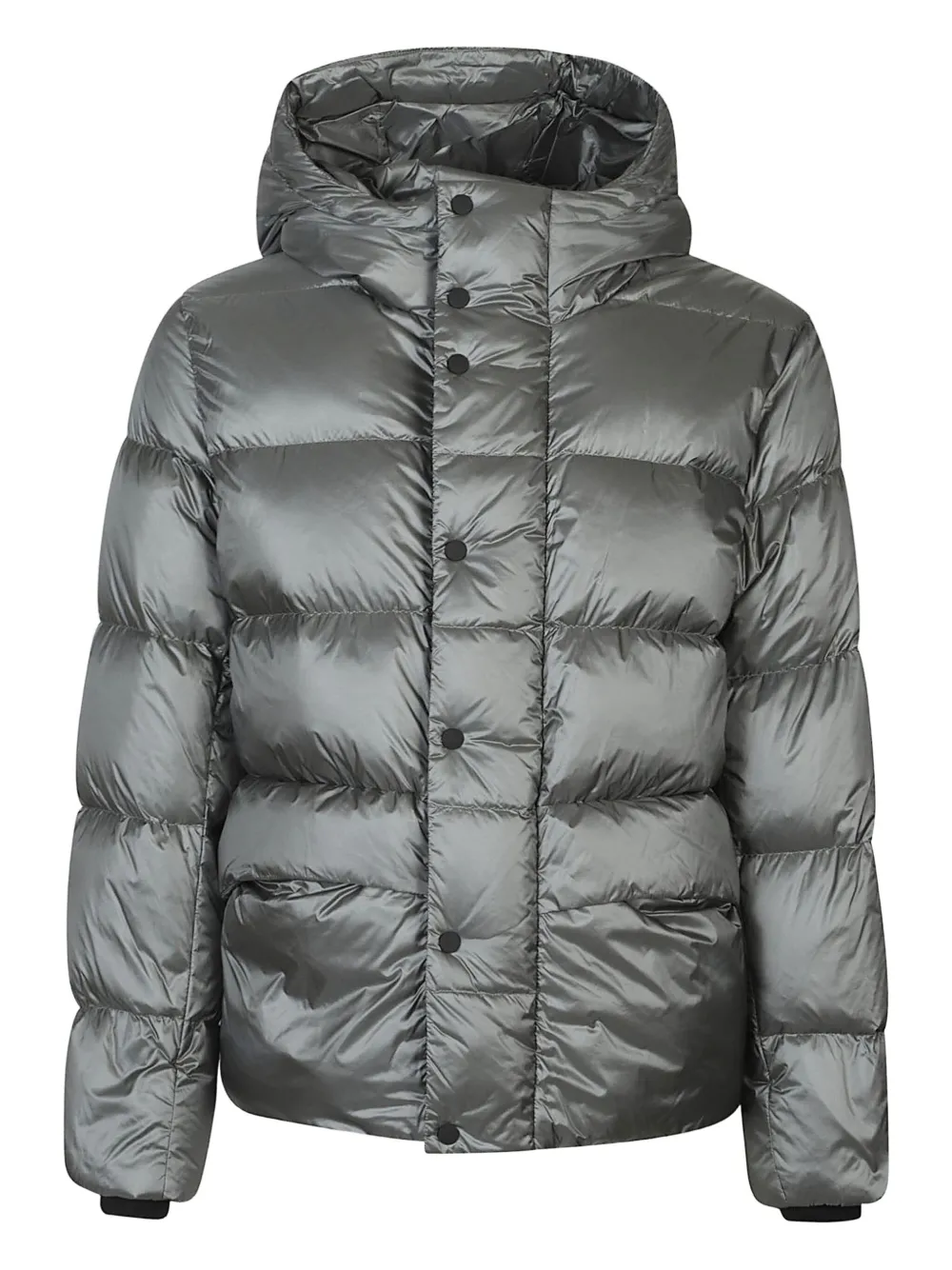 Add hood padded jacket | Grey | Image 1