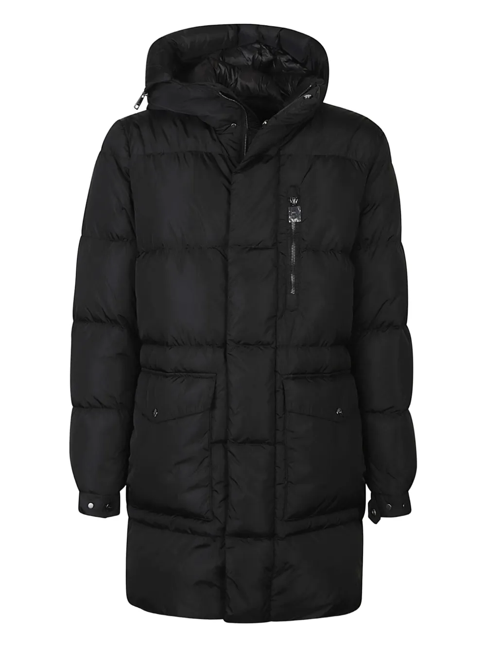 Add hood padded coat | negro | Image 1