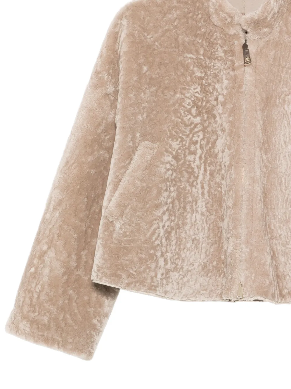 Manzoni 24 Leren jack Beige