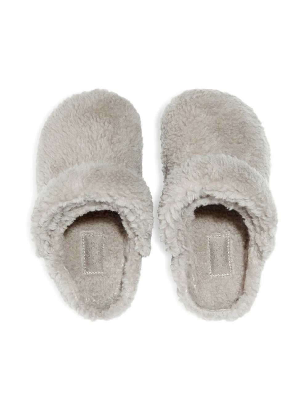 Crocs Kids Cozzzy slippers met imitatiebont Beige