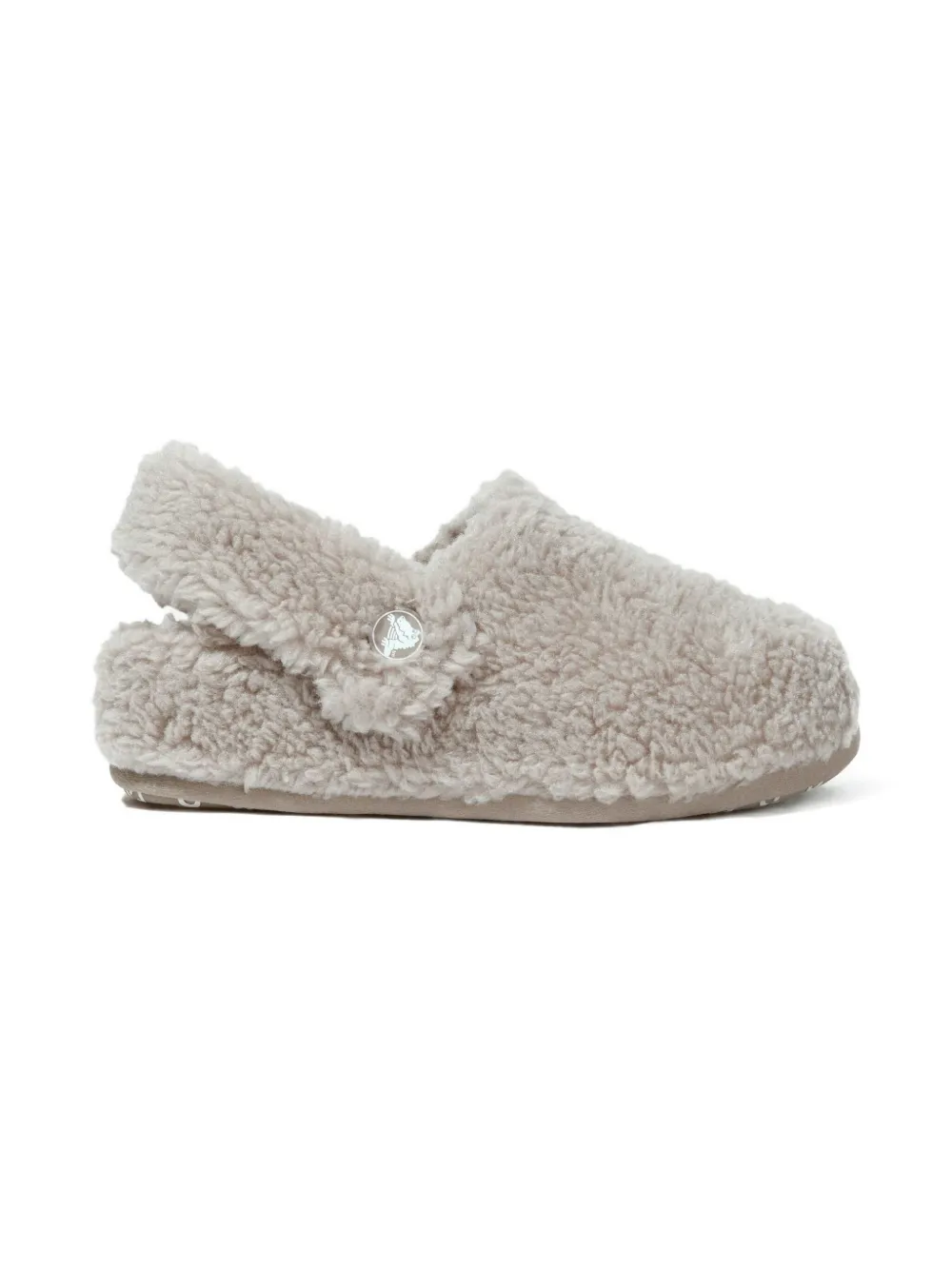 Crocs Kids Cozzzy slippers met imitatiebont Beige