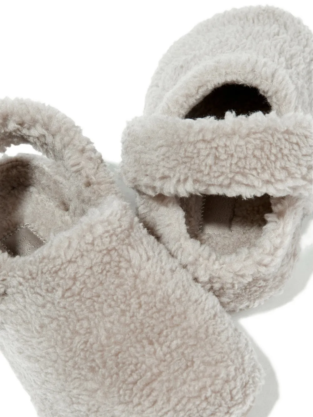 Crocs Kids Cozzzy slippers met imitatiebont Beige