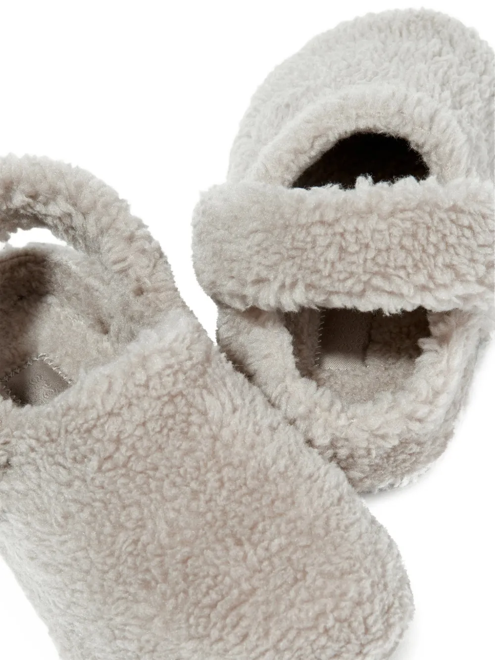 Crocs Kids Cozzzy slippers met imitatiebont Beige