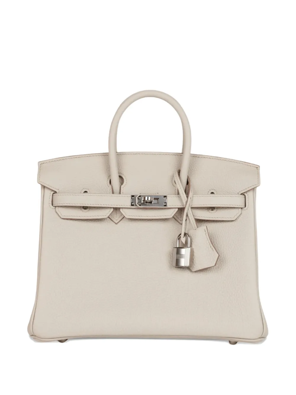 Pre-owned Hermes 2024 Birkin 25 Tote Bag In Neutral
