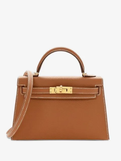 Hermès Pre-Owned 2025 gold Mini Kelly Sellier 20 Epsom gold hardware handbag