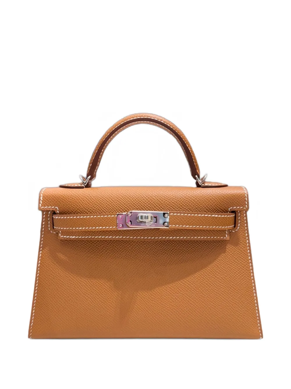 Pre-owned Hermes 2025 20 Kelly Leather Tote Bag In Brown