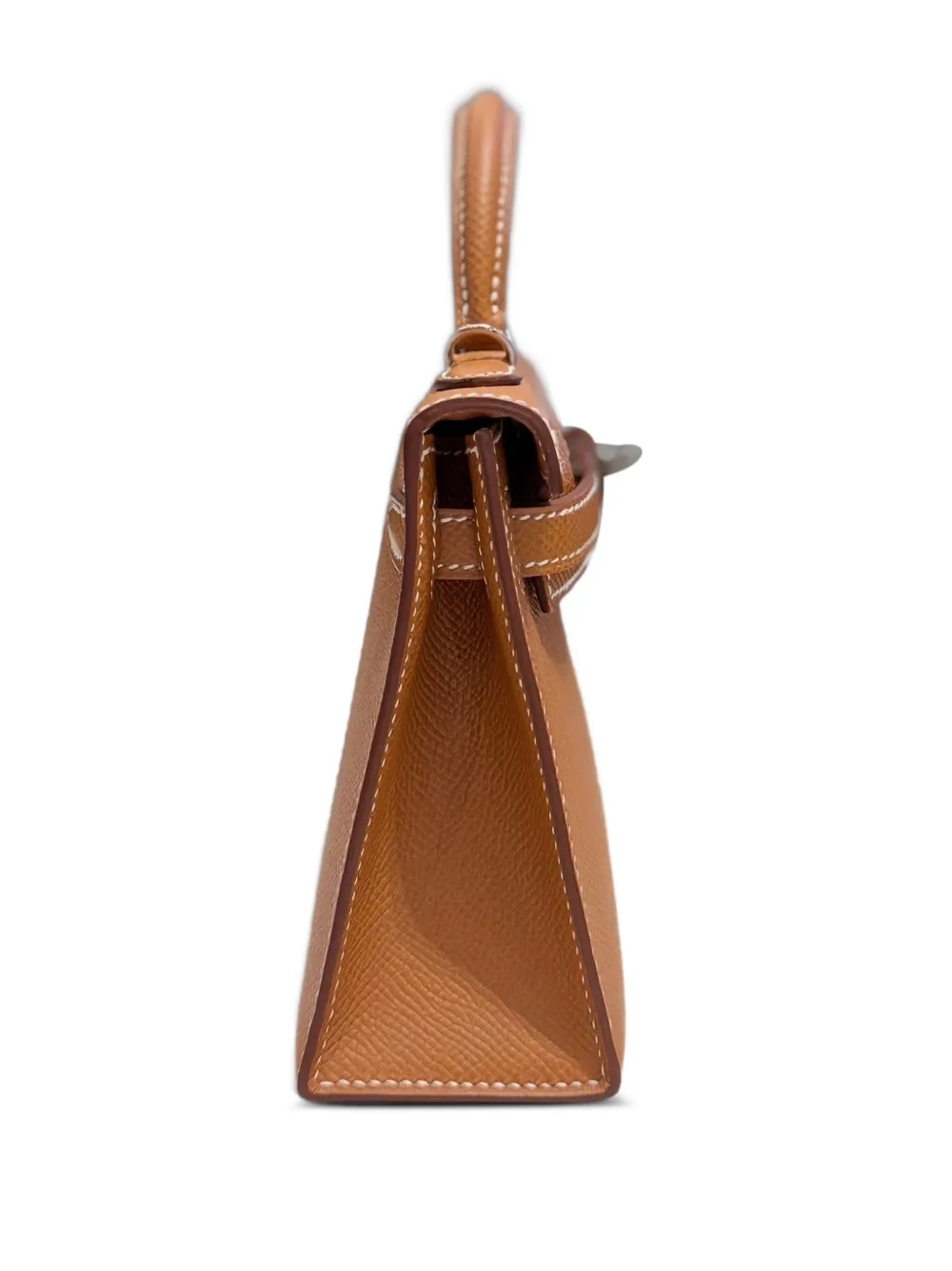 Pre-owned Hermes 2025 20 Kelly Leather Tote Bag In Brown