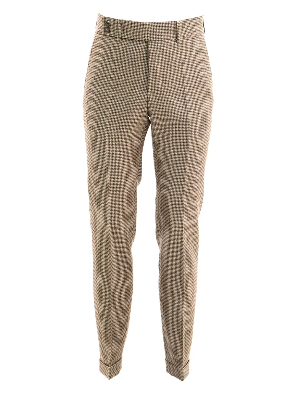 Incotex cuffed houndstooth trousers | Neutrals | Image 1