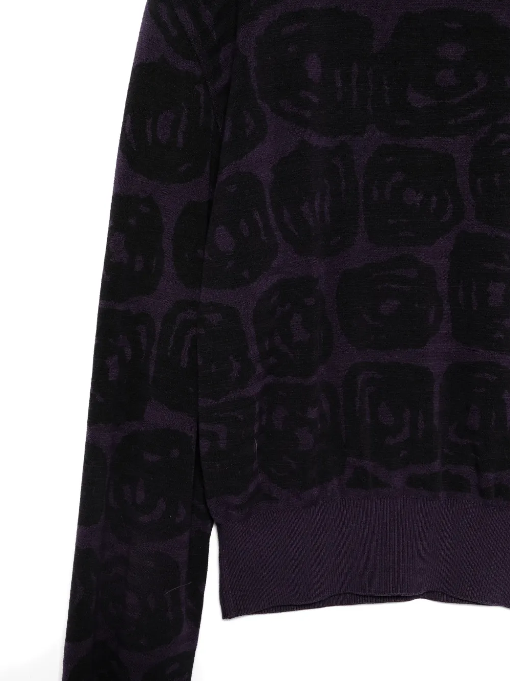 Pre-owned Alaïa 1990s Wool Roll-neck Sweater In Purple