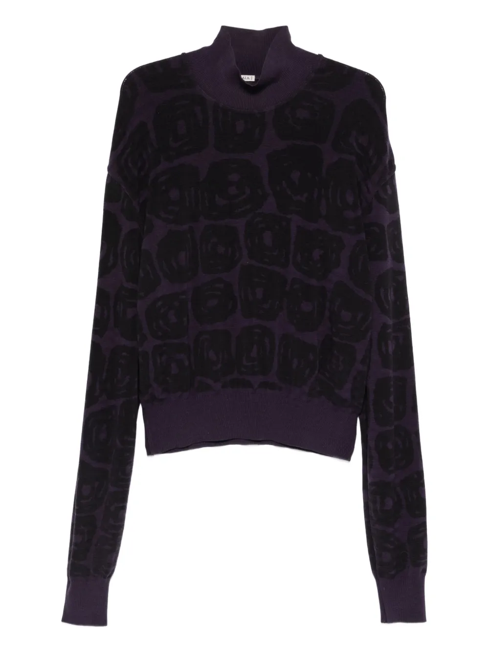 Alaïa Pre-Owned 1990s wool roll-neck sweater | Purple | Image 1
