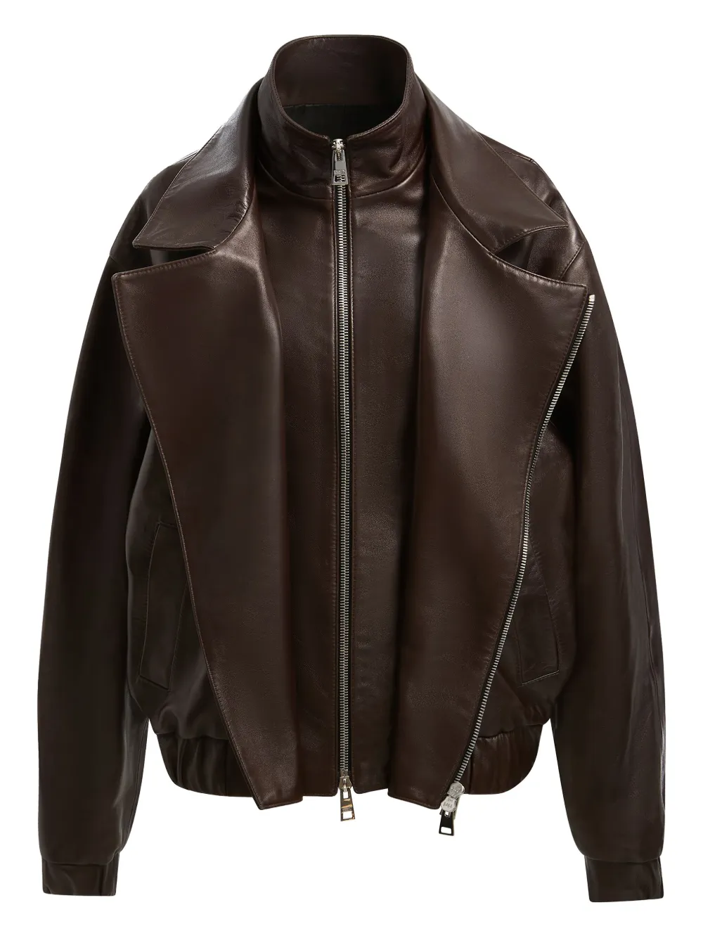 Brandon Maxwell Emmett double-zip leather jacket | Leather Jackets | Image 2